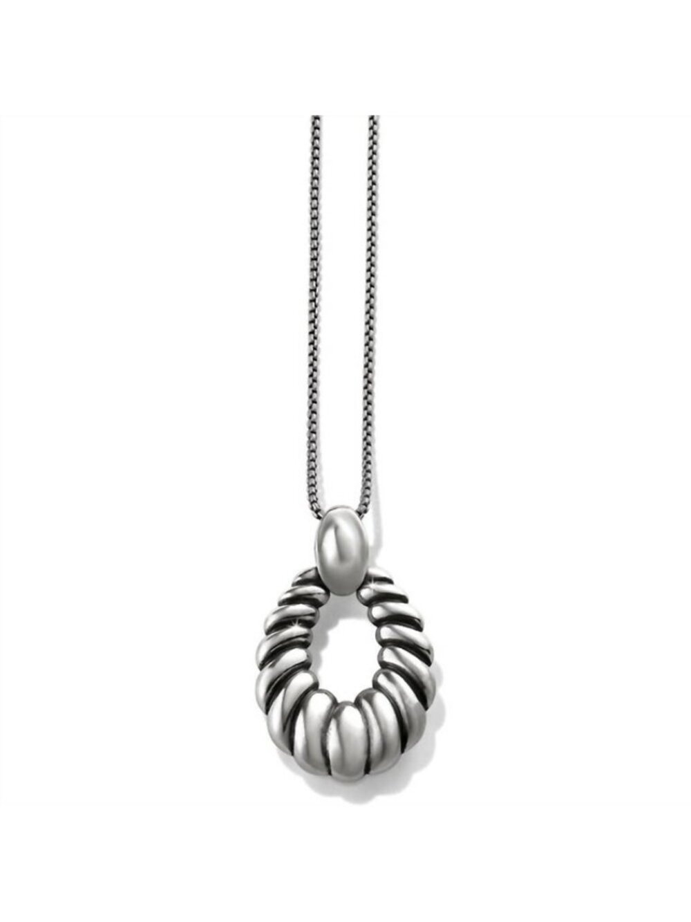 Brighton Ferrara ATHENA SCALLOPED Convertible Necklace Silver MSRP $118 JM7279
